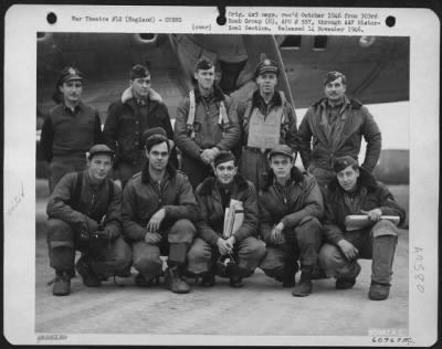 Consolidated > Lead Crew On Bombing Mission To Berlin, Germany, In Front Of A Boeing B-17 Flying Fortress.  358Th Bomb Squadron, 303Rd Bomb Group.  England, 26 February 1945.