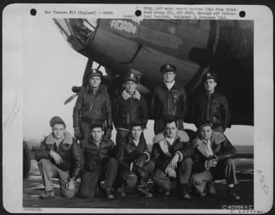 Thumbnail for Consolidated > Lt. Parrott And Crew Of The 360Th Bomb Squadron, 303Rd Bomb Group, Beside A Boeing B-17 Flying Fortress.  England, 16 January 1944.