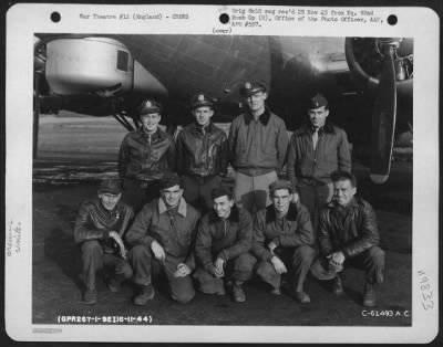 Thumbnail for Consolidated > Crew Of The 92Nd Bomb Group Beside A Boeing B-17 Flying Fortress.  England, 16 November 1944.