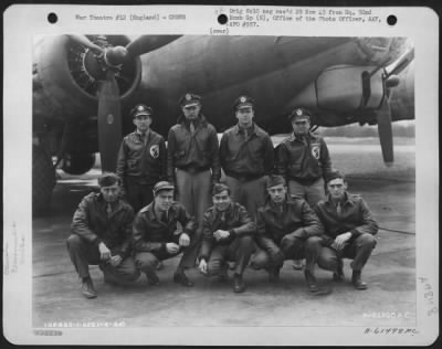 Consolidated > Lt. Crooke And Crew Of The 92Nd Bomb Group Beside A Boeing B-17 Flying Fortress.  England, 1 April 1944.