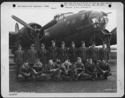 Consolidated > Crew Of The 92Nd Bomb Group Beside A Boeing B-17 Flying Fortress.  England, 23 February 1944.