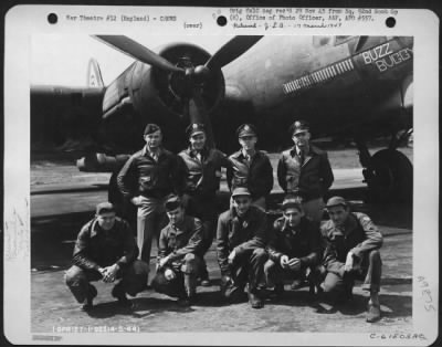Consolidated > Lt. Davis And Crew Of The 92Nd Bomb Group Beside A Boeing B-17 "Flying Fortress" "Buzzy Buggy".  England, 14 May 1944.