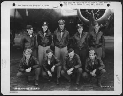 Consolidated > Crew Of The 92Nd Bomb Group Beside A Boeing B-17 Flying Fortress.  England, 29 August 1944.