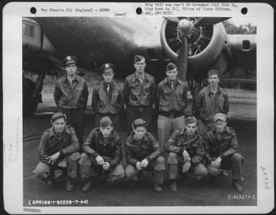 Consolidated > Lt. Clark And Crew Of The 92Nd Bomb Group Beside A Boeing B-17 "Flying Fortress" "Flagship".  England, 26 July 1944.