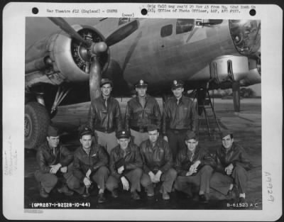 Thumbnail for Consolidated > Capt. Henry And Crew Of The 92Nd Bomb Group Beside A Boeing B-17 Flying Fortress.  England, 28 October 1944.