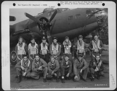 Thumbnail for Consolidated > Lt. Arenholtz And Crew Of The 92Nd Bomb Group Beside A Boeing B-17 Flying Fortress.  England, 12 October 1943.