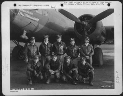 Thumbnail for Consolidated > Lt. Carlson And Crew Of The 92Nd Bomb Group Beside A Boeing B-17 Flying Fortress.  England, 20 September 1943.