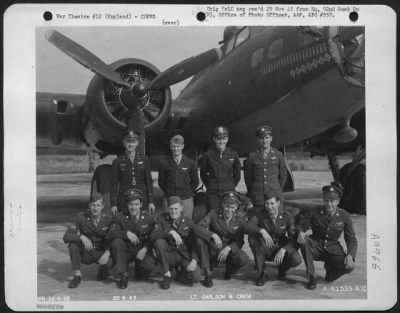 Consolidated > Crew Of The 92Nd Bomb Group Beside A Boeing B-17 Flying Fortress.  England, 24 December 1943.