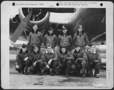 Consolidated > Lt. Price And Crew Of The 358Th Bomb Squadron, 303Rd Bomb Group Beside A Boeing B-17 Flying Fortress.  England, 6 Oct. 1944.