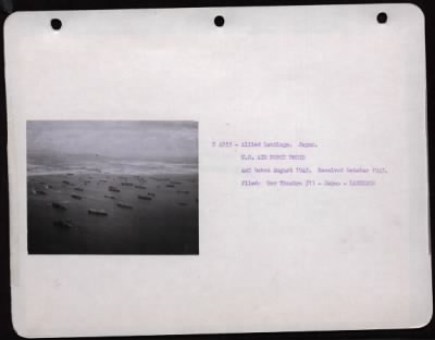 Thumbnail for ␀ > Allied Landings, Japan.  Photo Taken August 1945.  War Theatre #Ll - Japan - Landings.