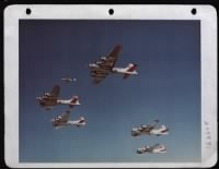 Hovering Close To Its Charges, A P-51 Of The 8Th Air Force Practices With A Formation Of B-17S Over England. - Page 5