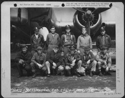 Consolidated > Lead Crew Of Bombing Mission To Thionville, Germany, In Front Of A Boeing B-17 Flying Fortress.  359Th Bomb Squadron, 303Rd Bomb Group, England.  9 May 1944.