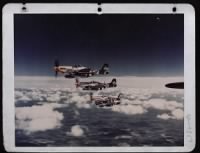 Yellow Nosed North American P-51S 'Forming Up' As They Climb For Altitude.England. - Page 1