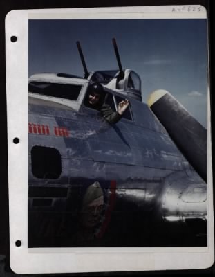 Thumbnail for Bomber > 1St Lt. George H. Heiling, Pilot Of B-17 'Genral Ike' In Cockpit. England.