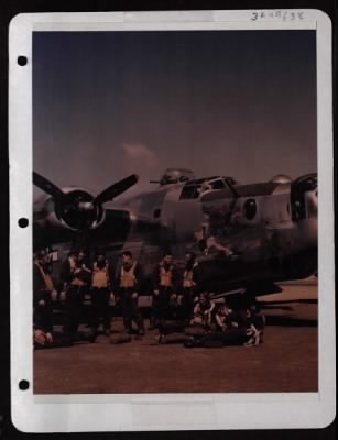 Bomber > The Tired Crew Of A Consolidated B-24 Of The 8Th Air Force Just Returned From A Mission Over Germany. England.