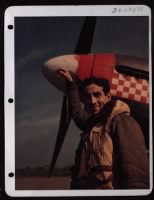 Close-Up Capt. Don S. Gentile Beside His Plane Somewhere In England. - Page 1