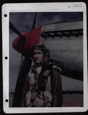 Fighter > Lt. Charles L. Brock, Lockhart, Texas, Flies A P-51 Of The 8Th Air Force In England.