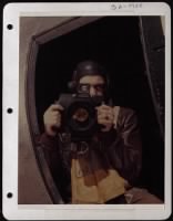 Ssgt Brush Poses With K-20 Camera At Waist Window Of B-17. 8Th Air Force. - Page 1