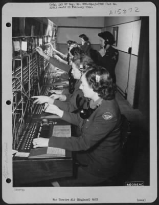 Consolidated > Interior View Of Switchboard Room Operated By Wacs At Pine Tree, High Wycombe, Bucks, England.  28 September 1943.