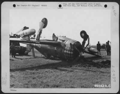 Consolidated > Republic P-47 (A/C 42-28390) Of The 353Rd Fighter Group Crashed At Its English Base On 22 April 1944.