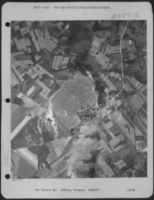 Consolidated > Bombs Burst Squarely On Installations At The Airfield At Anklam, Germany, During A Raid By Planes Of The 306Th Bombardment Group, 8Th Af On 4 Aug 1944.