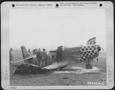 Consolidated > North American P-51 (A/C No. 415505) Of The 78Th Fighter Group Crash-Landed At 8Th Air Force Station F-357 In Duxford, England.  2 January 1945.