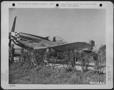 Consolidated > North American P-51 'Whoa!  To -- Joe'S Woes' (A/C No. 414849) Of The 78Th Fighter Group Crash-Landed At 8Th Air Force Station F-357 In Duxford, England.  24 March 1945.  [339Th Fg? ]