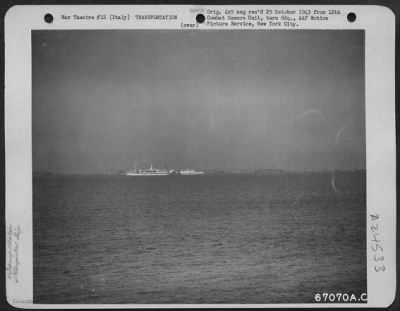 Consolidated > Two Hospital Ships 'Stand Out' Among The Other Ships Of The Convoy Lying Off The Coast Of Italy, Just North Of Agropoli, September 1943.