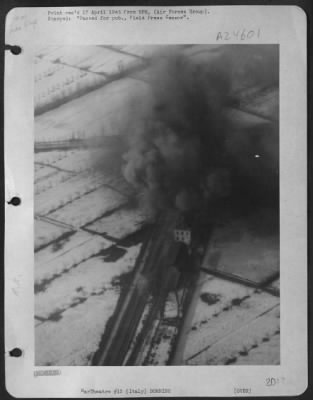 Consolidated > This Railroad Ten Miles Southwest Of Padua, Italy, Was Cut By Seven Republic P-47 Thunderbolts Of The 21Th [12Th??] Af 12 February 1945.