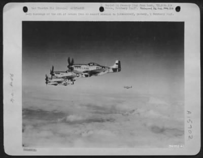 Consolidated > P-51 Mustangs Of The 8Th Af Return From An Escort Mission To Lutzkendorf, Germany, 9 February 1945.