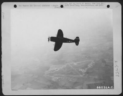 Consolidated > Republic P-47 In Flight Over Europe.