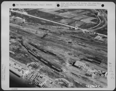 Thumbnail for Consolidated > Aerial View Of Bologna, Italy, After The Fall Of The City, Showing The Accurate Bombing By 12Th & 15Th Air Force Planes.  None Of The City'S Cultural Shrines Were Hit.  6 August 1944.