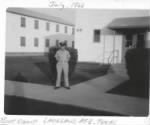 Bill Kover in front of barracks, Lackland AFB, 1966.jpg