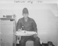 Bill Kover on guard duty, Chanute AFB (1966).jpg