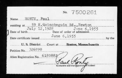 1955 > RONTY, Paul