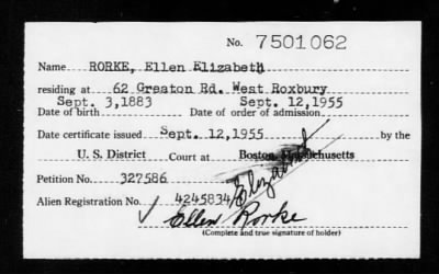1955 > RORKE, Ellen Elizabeth