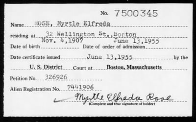 1955 > ROSE, Myrtle Elfreda