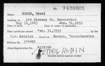 1955 > RUBIN, Ethel