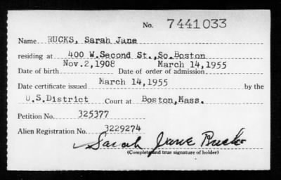 1955 > RUCKS, Sarah Jane