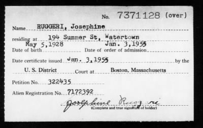 1955 > RUGGERI, Josephine