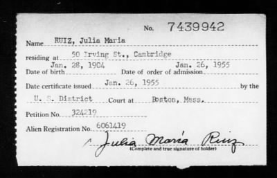 1955 > RUIZ, Julia Maria