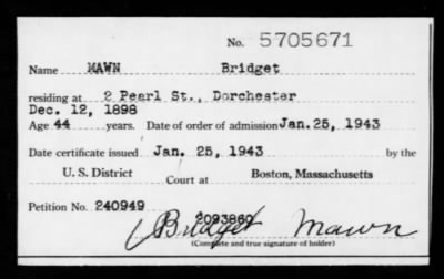 1943 > MAWN Bridget