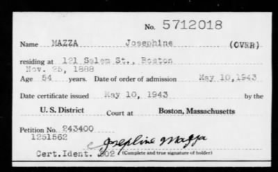 1943 > MAZZA Josephine