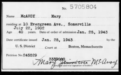1943 > McAVOY Mary