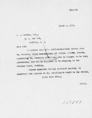 Old German Files, 1909-21 > Dr. Frederic Schedling (#150141)