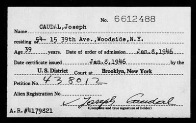 1946 > CAUDAL, Joseph