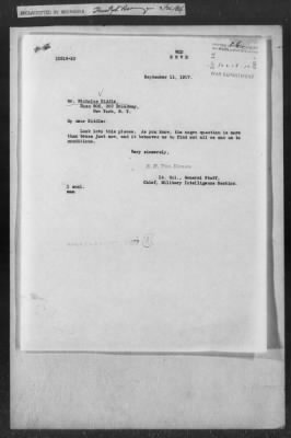 1-50 > 10 - Lt. Col. R.H. Van Deman to Mr. Biddle, NY. Re: Chas. C. Springhorn.