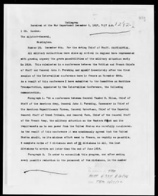 American Section > Cablegrams exchanged between General Bliss and Gen. John Biddle