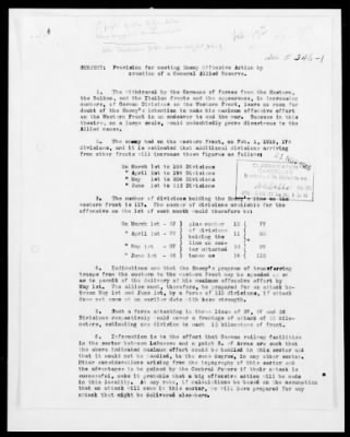 Thumbnail for American Section > Strength and location of Allied forces