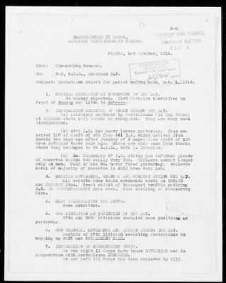 American Section > Daily operations reports of the II Corps